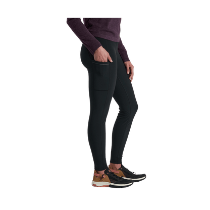 KUHL WOMEN'S FROST SOFTSHELL TIGHT - RAVEN - SIDE VIEW