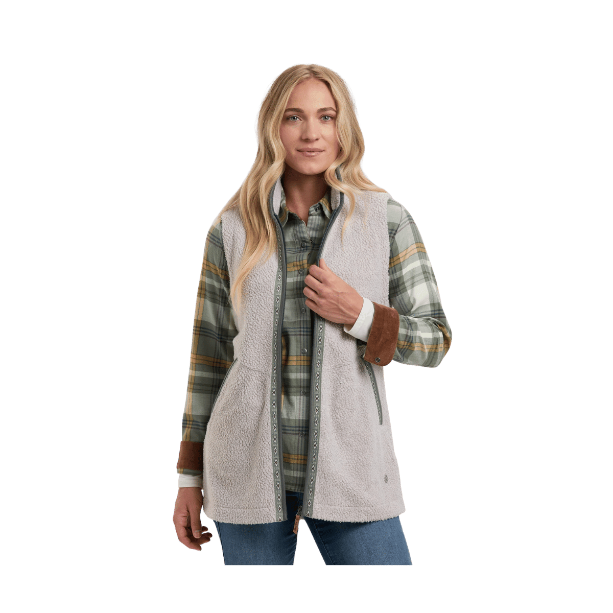 KUHL WOMEN'S HYGGE VEST - NATURAL - FRONT VIEW