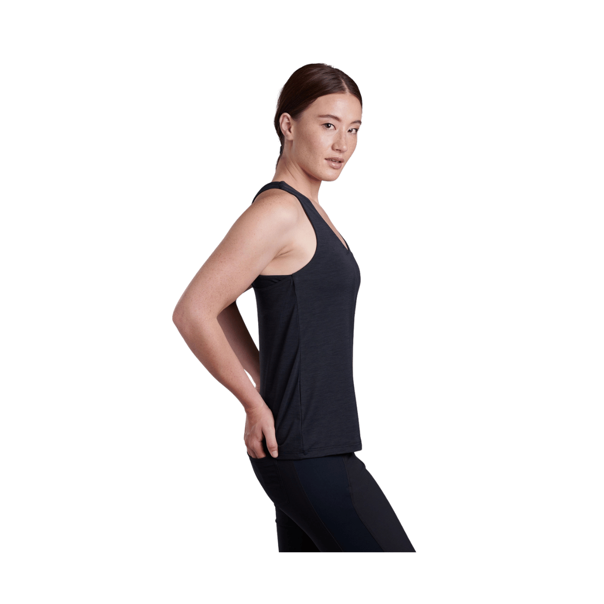 KUHL WOMEN'S INSPIRA TANK - BLACK - SIDE VIEW