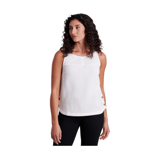 KUHL WOMEN'S KLOVER TANK TOP - WHITE - FRONT VIEW