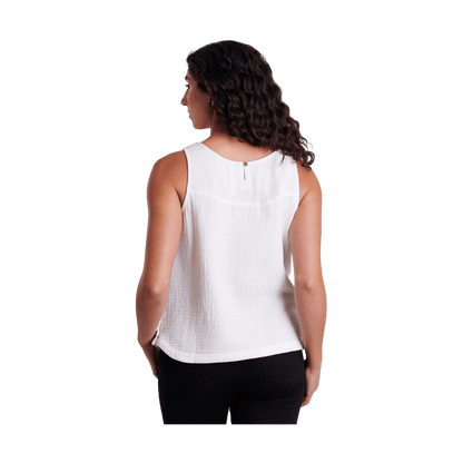 KUHL WOMEN'S KLOVER TANK TOP - WHITE - BACK VIEW