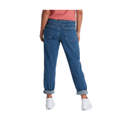 KUHL WOMEN'S KONTOUR BOYFRIEND DENIM PANT - VINTAGE BLUE - BACK VIEW