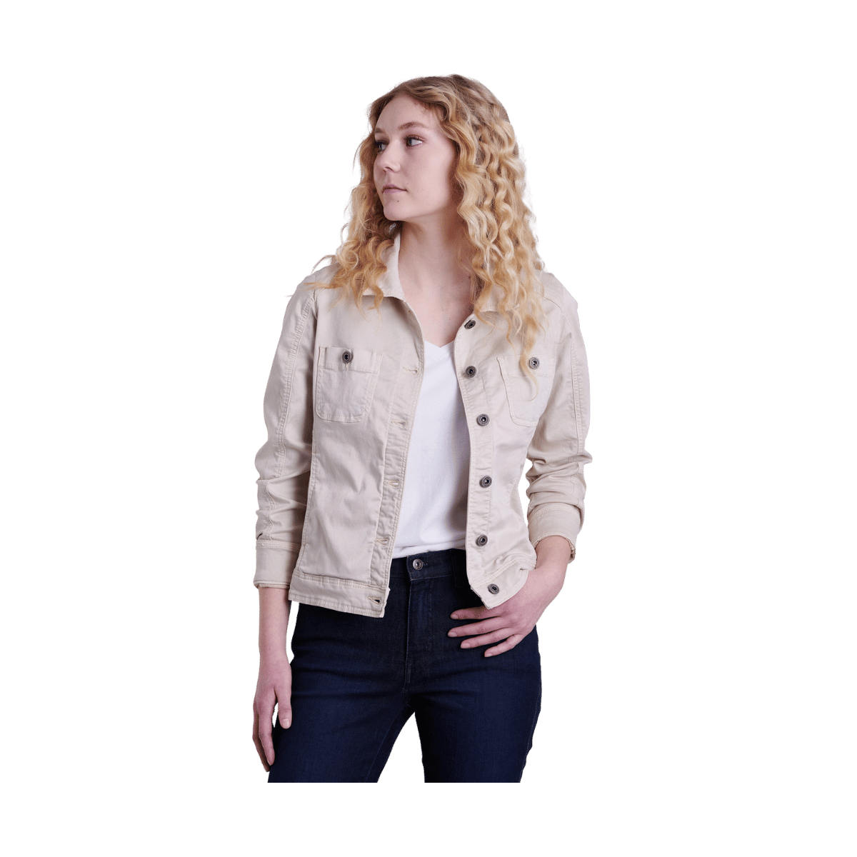 KUHL WOMEN'S KULTIVATR JACKET - STONE - FRONT VIEW