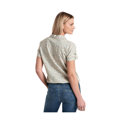 KUHL WOMEN'S LILIANA SHORT SLEEVE SHIRT - NATURAL  - BACK VIEW