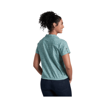 KUHL WOMEN'S LILIANA SHORT SLEEVE SHIRT - FLORAL DEW - BACK VIEW
