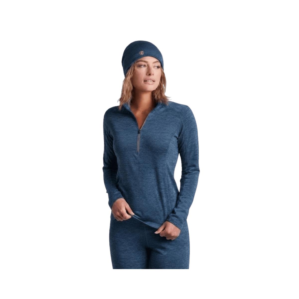 KUHL WOMEN'S REACTIV LITE GRID QUARTER ZIP- RIVERSIDE