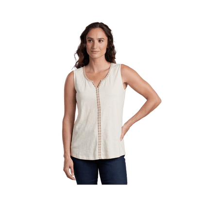KUHL WOMEN'S SHAY TANK TOP - IVORY - FRONT VIEW