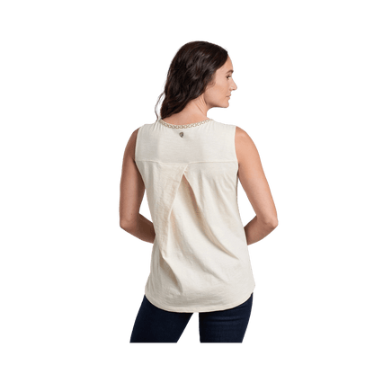 KUHL WOMEN'S SHAY TANK TOP - IVORY - BACK VIEW