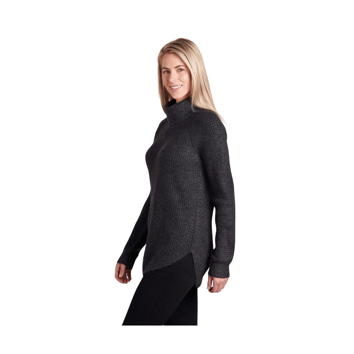 KUHL WOMEN'S SIENNA SWEATER - PAVEMENT - SIDE VIEW