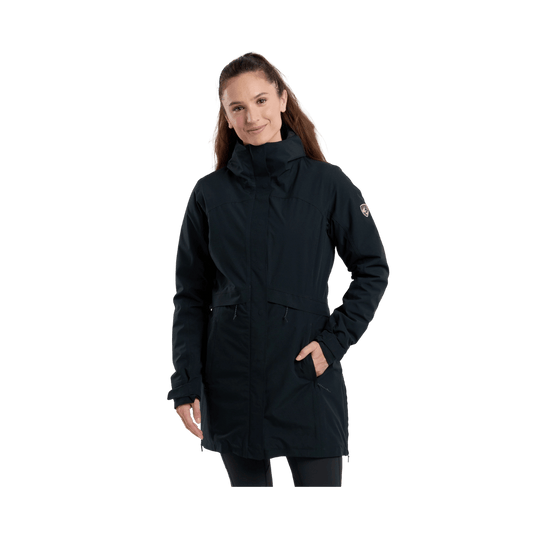 KUHL WOMEN'S STRETCH VOYAGR INSULATED COAT - BLACKOUT - FRONT VIEW