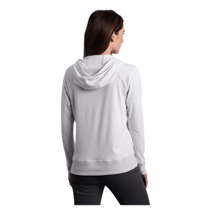KUHL WOMEN'S STRIA PULLOVER HOODY W/ UPF 50+ - MIST - SIDE VIEW - BACK VIEW