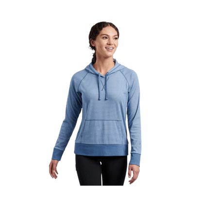 KUHL WOMEN STRIA PULLOVER HOODY - VISTA BLUE - FRONT VIEW