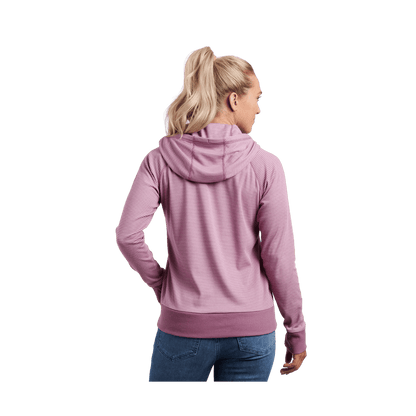 KUHL WOMEN STRIA PULLOVER HOODY - THISTLE - BACK VIEW