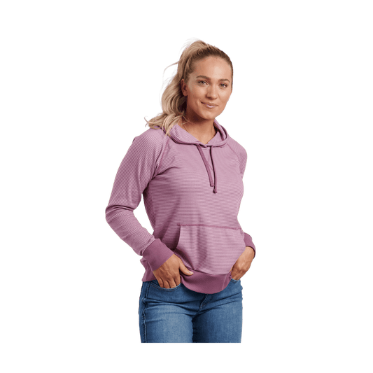 KUHL WOMEN STRIA PULLOVER HOODY - THISTLE - FRONT VIEW