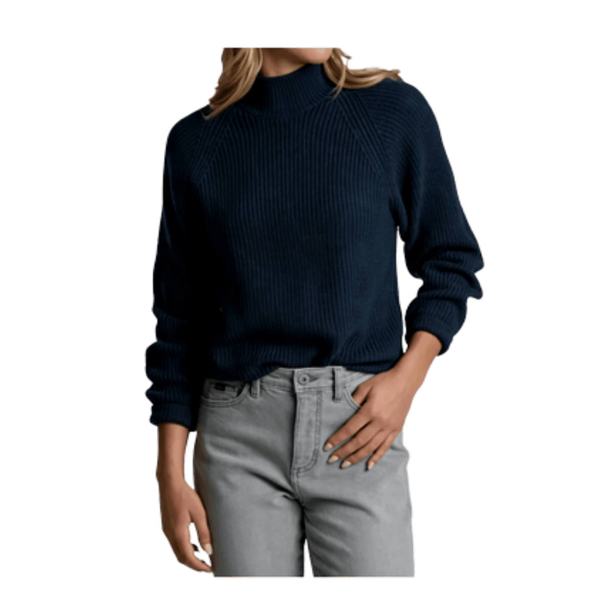 KUHL WOMEN'S STROVA ROLL NECK SWEATER- DARK TWILIGHT