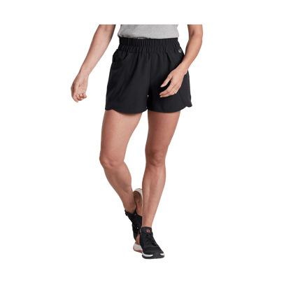 KUHL WOMEN'S VANTAGE TRAINER SHORT 4" - BLACK - FRONT VIEW