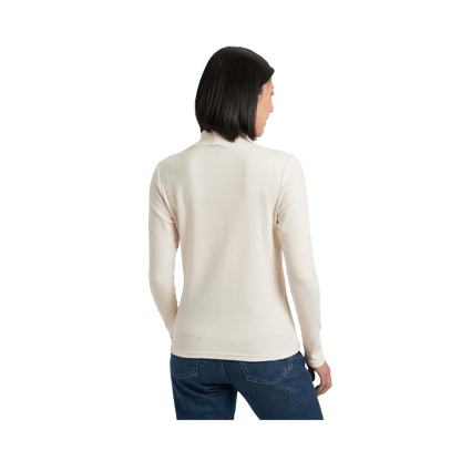KUHL WOMEN'S VERONA RIB LONG SLEEVE - NATURAL - BACK VIEW