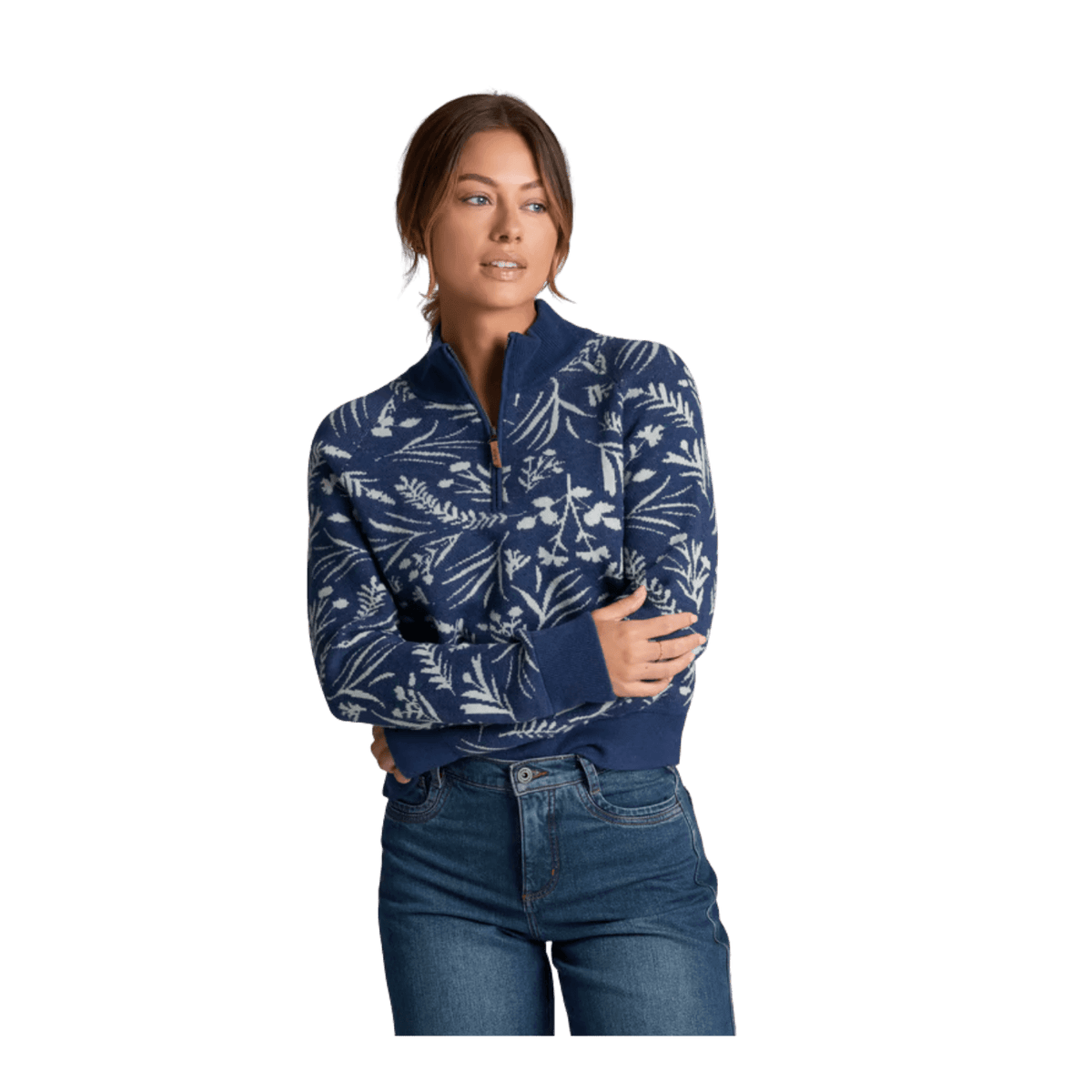 KUHL WOMEN'S VIOLA SWEATER- DEEP PERIWINKLE
