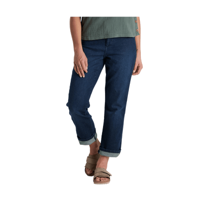 KUHL WOMEN'S KONTOUR BOYFRIEND DENIM PANT - MIDNIGHT - FRONT VIEW