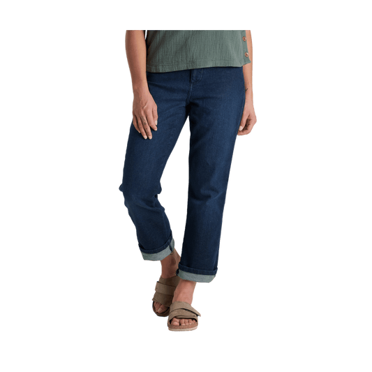 KUHL WOMEN'S KONTOUR BOYFRIEND DENIM PANT - MIDNIGHT - FRONT VIEW