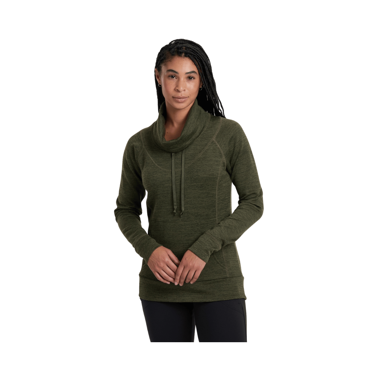 KUHL WOMEN'S LEA PULLOVER - DARK MOSS - FRONT VIEW