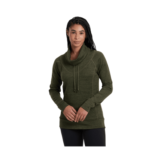 KUHL WOMEN'S LEA PULLOVER - DARK MOSS - FRONT VIEW