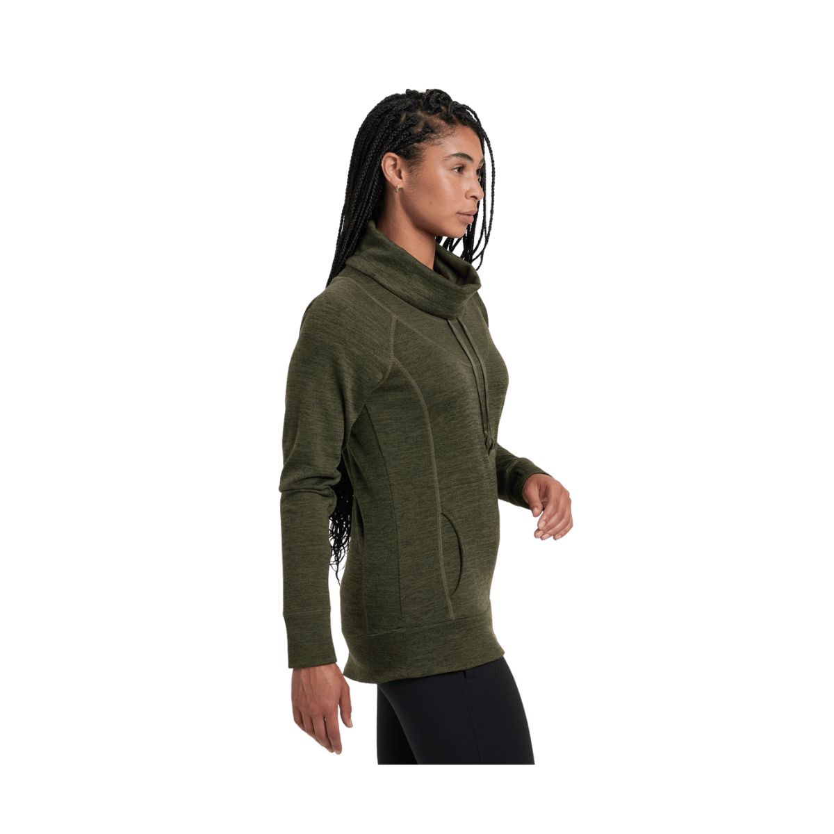 KUHL WOMEN'S LEA PULLOVER - DARK MOSS - SIDE VIEW