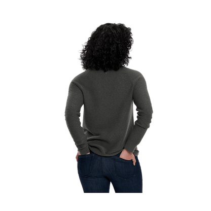 KUHL WOMEN'S SOLACE SWEATER - SOFT PINE - BACK VIEW