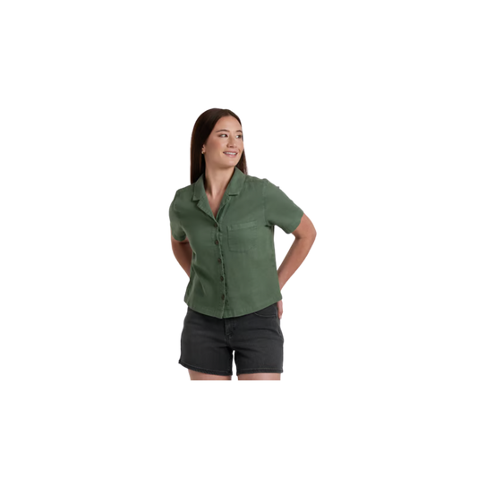 KUHL WOMENS LUISA SHORT SLEEVE SMOKED PINE