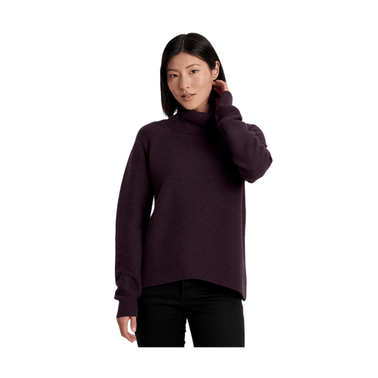KUHL WOMEN'S SOLACE SWEATER - AUBERGE - FRONT VIEW