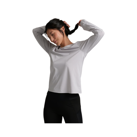 KUHL WOMENS SOLIS L/S CREW WHITE