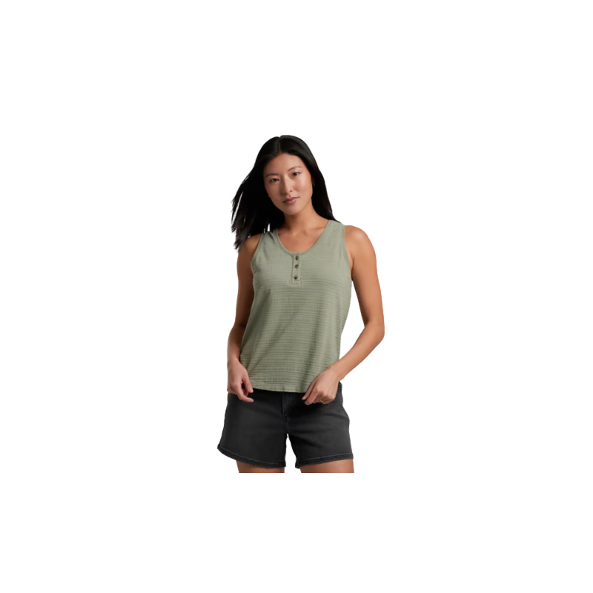 KUHL WOMENS WILLA HENLEY TANK SLATE GREEN