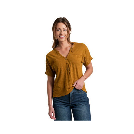 KUHL WOMENS WILLA SHORT SLEEVE BRONZE