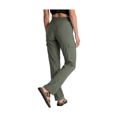 KUHL WOMEN'S TREKR STRAIGHT LEG PANT - OLIVE - BACK VIEW