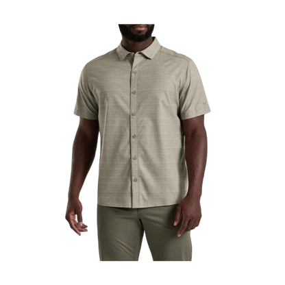 KUHL BREEZE SHORT SLEEVE SHIRT - SAND - FRONT VIEW