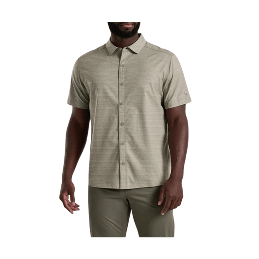 KUHL BREEZE SHORT SLEEVE SHIRT - SAND - FRONT VIEW