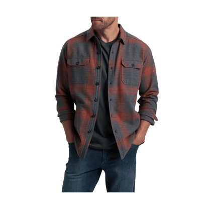KUHL MEN'S DEVIATR SHIRT JACKET - BLUE FLAME - FRONT VIEW