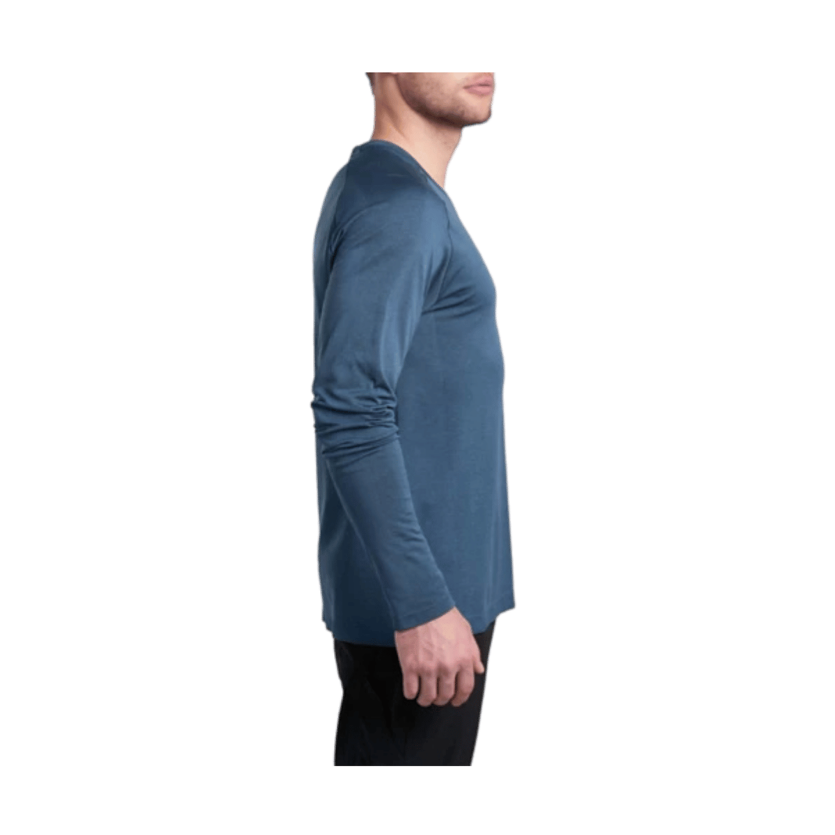 KUHL MEN'S ECLIPSER CREW LONG SLEEVE - PIRATE BLUE - SIDE VIEW