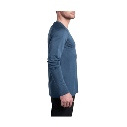 KUHL MEN'S ECLIPSER CREW LONG SLEEVE - PIRATE BLUE - SIDE VIEW