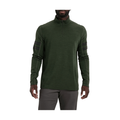 KUHL MEN'S LIGHT KUHL TEAM 1/4 ZIP LONG SLEEVE - MOSS STONE - FRONT VIEW