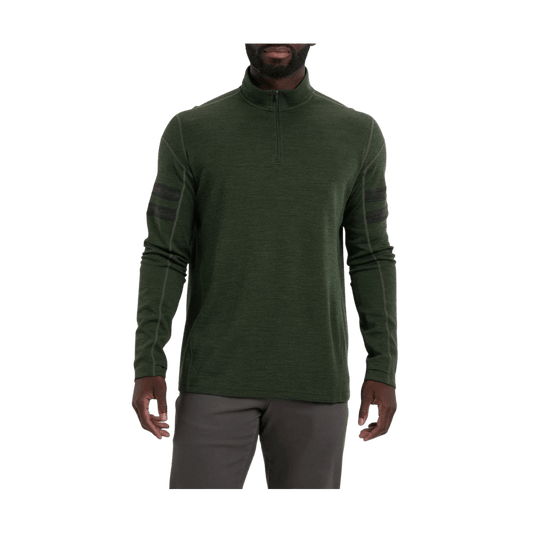 KUHL MEN'S LIGHT KUHL TEAM 1/4 ZIP LONG SLEEVE - MOSS STONE - FRONT VIEW