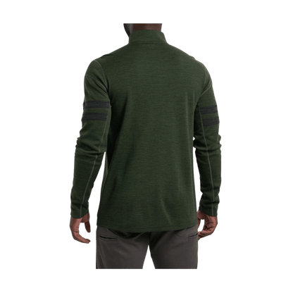 KUHL MEN'S LIGHT KUHL TEAM 1/4 ZIP LONG SLEEVE - MOSS STONE - BACK VIEW