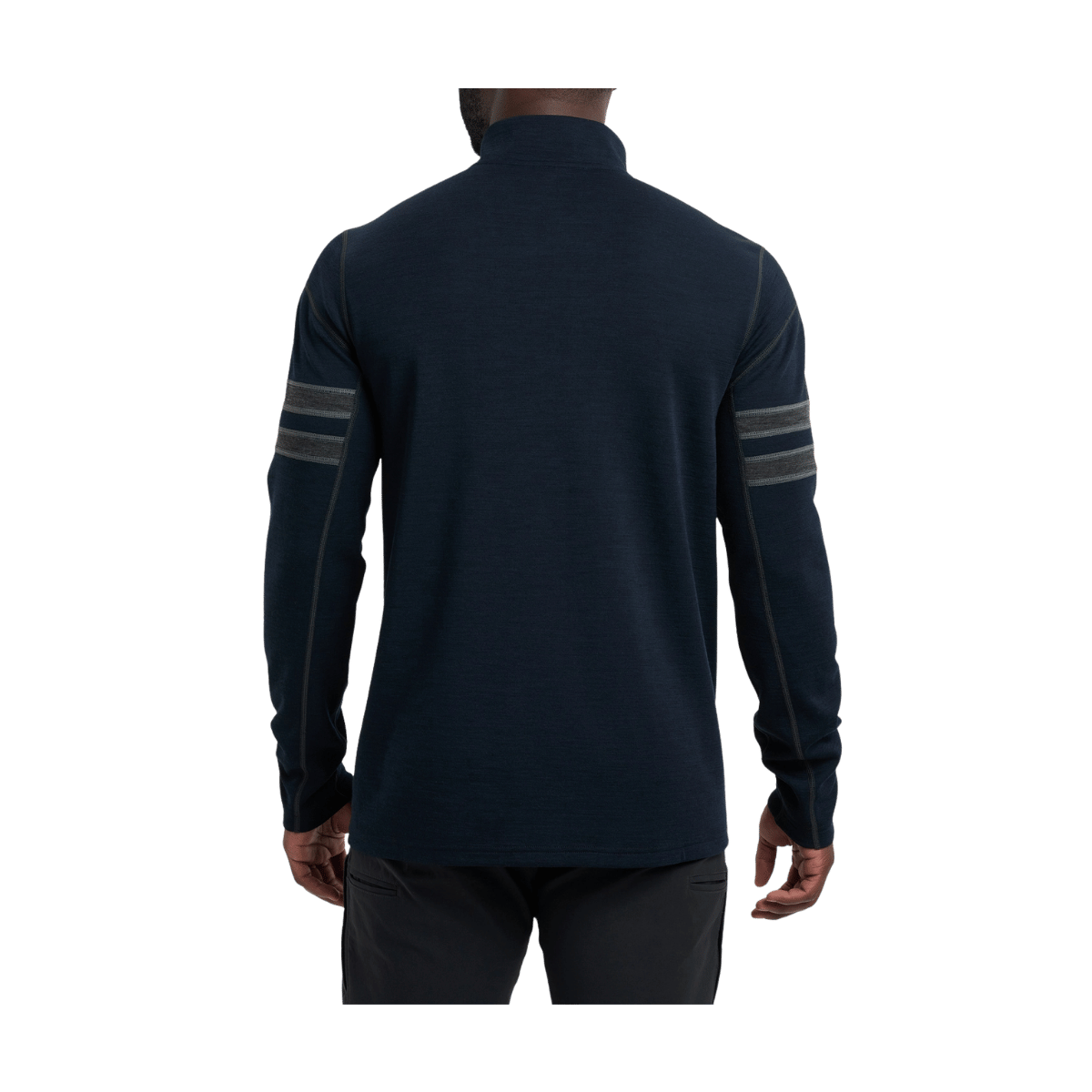 KUHL MEN'S LIGHT KUHL TEAM 1/4 ZIP LONG SLEEVE - MUTINY BLUE - BACK VIEW