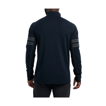 KUHL MEN'S LIGHT KUHL TEAM 1/4 ZIP LONG SLEEVE - MUTINY BLUE - BACK VIEW