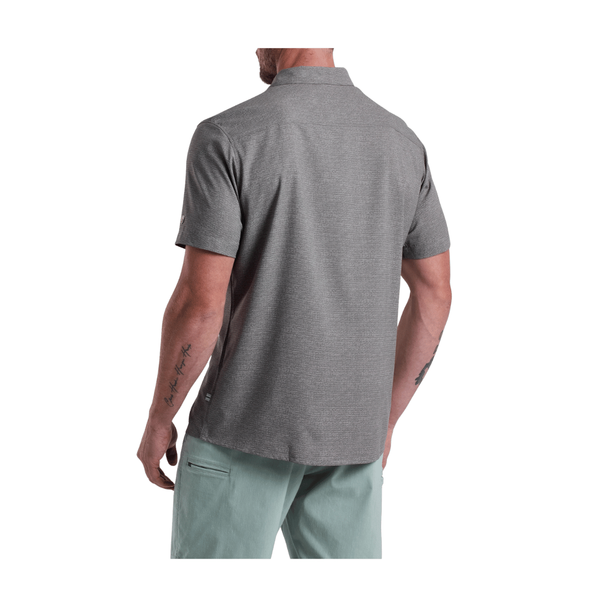 KUHL MEN'S PERSUADR SHORT SLEEVE SHIRT - ASHWOOD - BACK VIEW