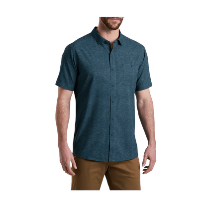 KUHL MEN'S PERSUADR SHORT SLEEVE SHIRT - MIDNIGHT - FRONT VIEW