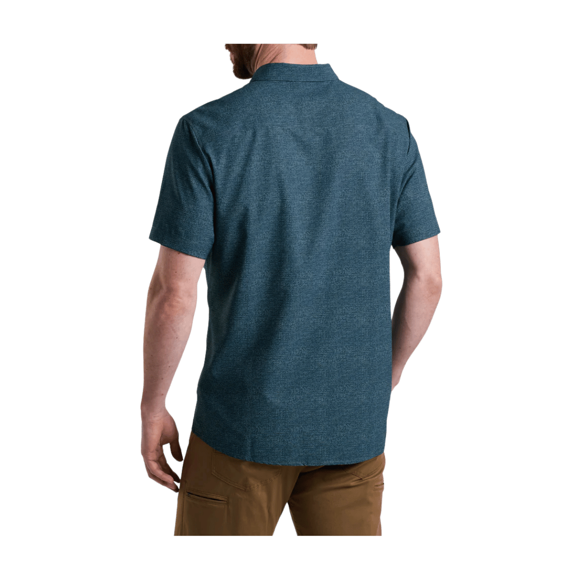 KUHL MEN'S PERSUADR SHORT SLEEVE SHIRT - MIDNIGHT - BACK VIEW