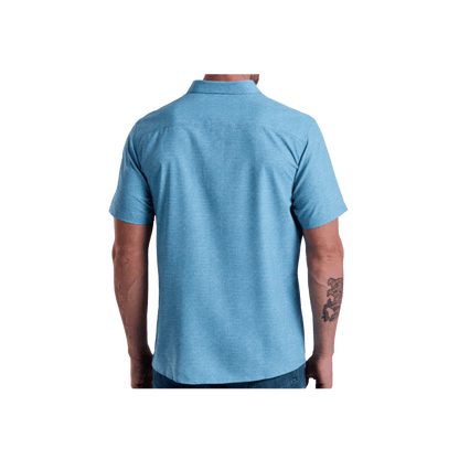 KUHL MEN'S PERSUADR SHORT SLEEVE SHIRT - BLUE CHALK - BACK VIEW