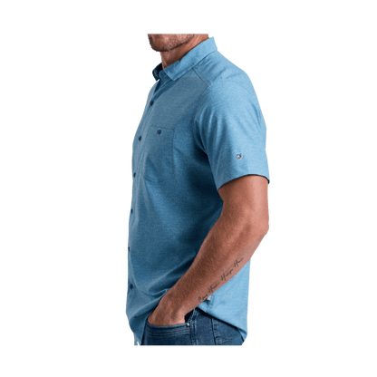 KUHL MEN'S PERSUADR SHORT SLEEVE SHIRT - BLUE CHALK -SIDE VIEW