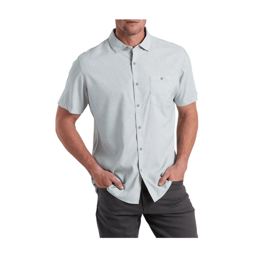 KUHL MEN'S PERSUADR SHORT SLEEVE SHIRT - NATURAL - FRONT VIEW